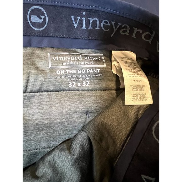 Vineyard Vines OTG On The Go Pants Dark Blue - Size 32x32 - Picture 6 of 6